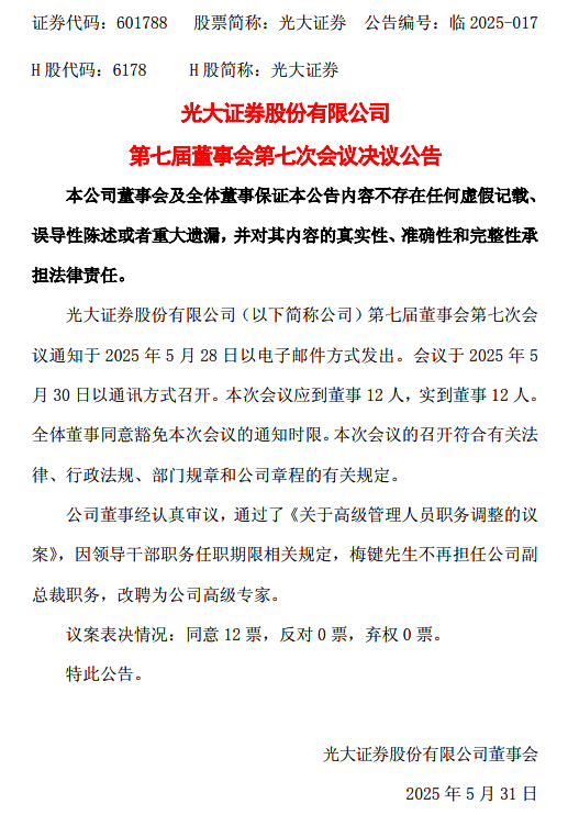 下课！光大证券副总裁(🔟)